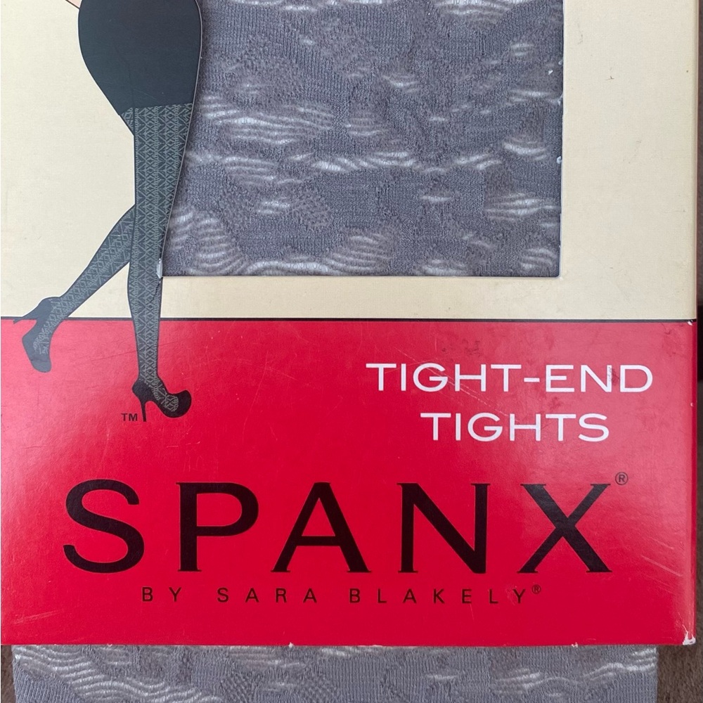Spanx Tight-end Tights. Patterned body shaping. Grey. Size E. NWT.